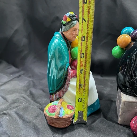 Pair 1960’s Royal Doulton Old Balloon Seller & The Balloon Man Figures - Vintage